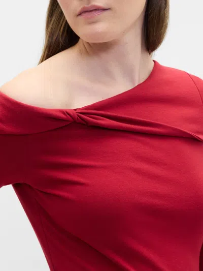 Gap Factory Stretch One-shoulder Top In Red