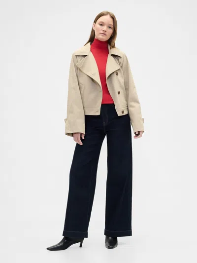 Gap Factory Ribbed Turtleneck T-shirt In Red