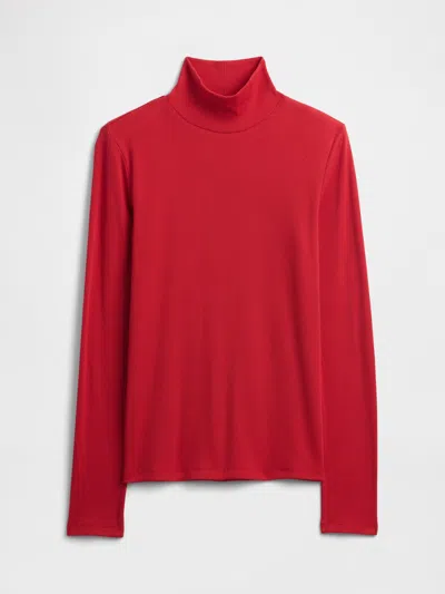 Gap Factory Ribbed Turtleneck T-shirt In Red