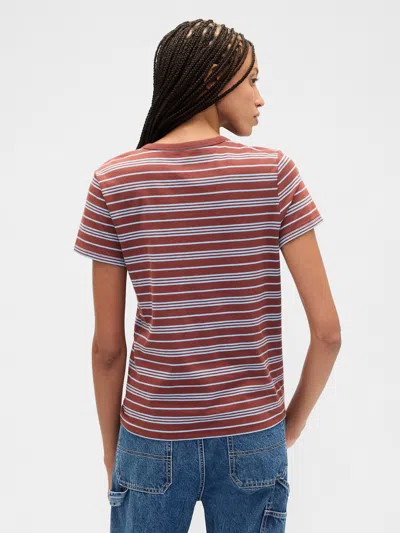 Gap Factory Favorite Stripe Crewneck T-shirt In Red