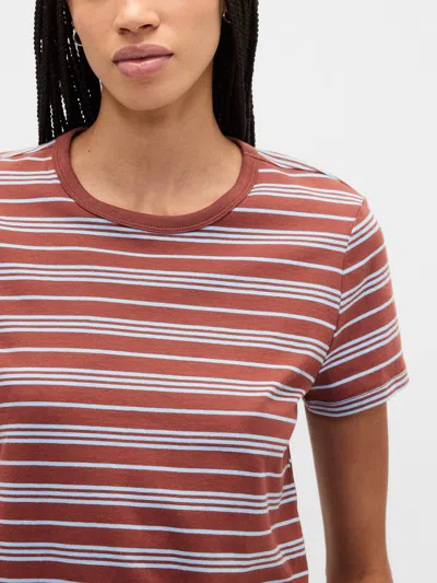 Gap Factory Favorite Stripe Crewneck T-shirt In Red