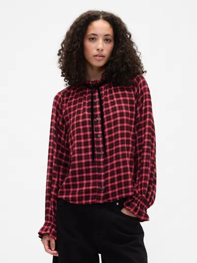 Gap Factory Relaxed Ruffle Top In Red