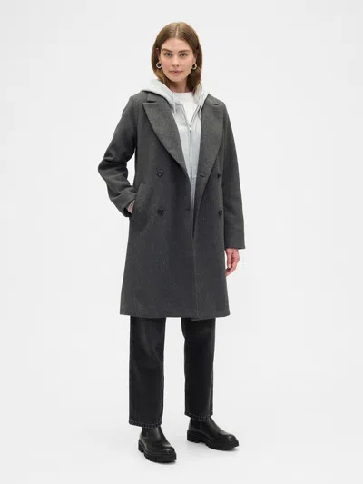 Gap Factory Relaxed Topcoat In Black