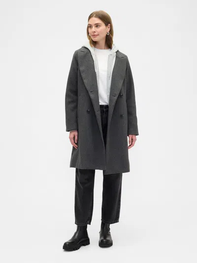 Gap Factory Relaxed Topcoat In Black