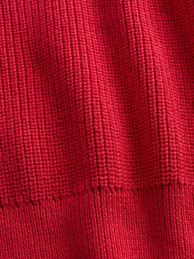 Gap Factory Kids Relaxed Shaker-stitch Crewneck Sweater In Red