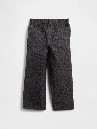 Gap Factory Babygap Pull-on Leopard Wide-leg Jeans In Multi