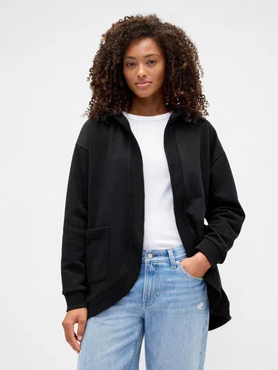 Gap Factory Oversized Open-front Hoodie In Black