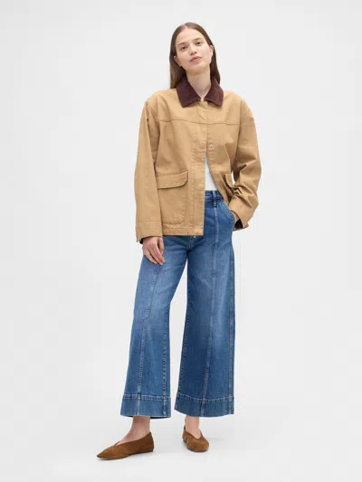 Gap Factory Relaxed Canvas Barn Jacket In Brown