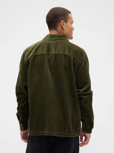 Gap Factory Relaxed Corduroy Overshirt In Green