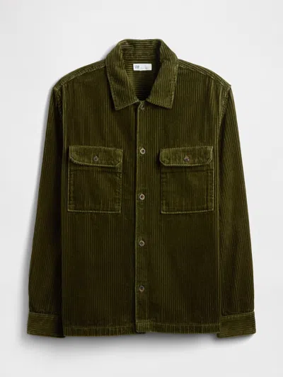 Gap Factory Relaxed Corduroy Overshirt In Green