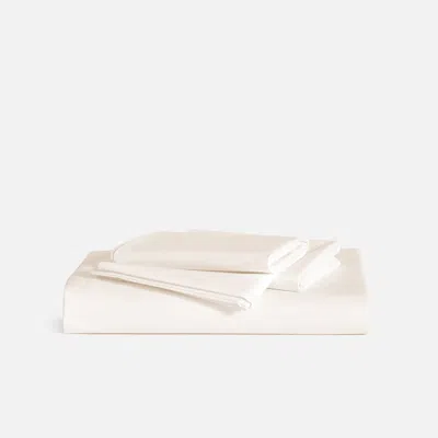 Brooklinen Luxe Sateen No Flat Sheet Set Size Twin In Cream In White