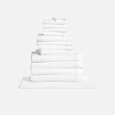 Brooklinen Dreamweave Waffle Towel Move-in Bundle In White In White