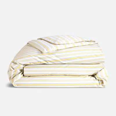 Brooklinen Classic Percale Duvet Cover Size Twin/twin Xl In G Stripe In Sky In Neutral
