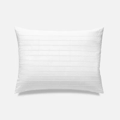 Brooklinen Textured Windowpane Sham Set Size King In White In White