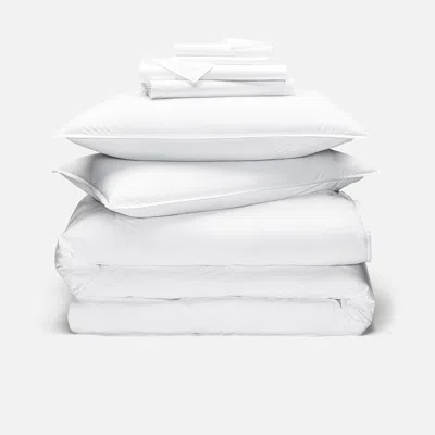 Brooklinen Washed Classic Percale Hardcore Sheet Bundle Size Cali King In White In White