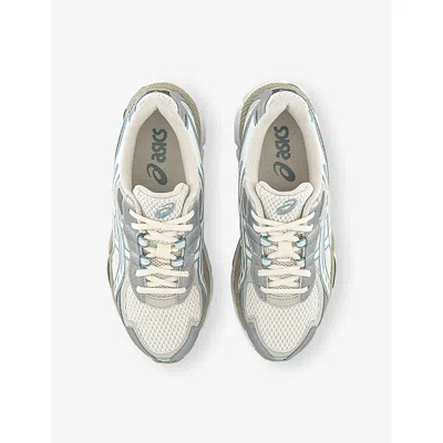 Asics Mens Cream Dolphin Grey Gel-nyc 2055 Mesh And Faux-leather Low-top Trainers In Multi