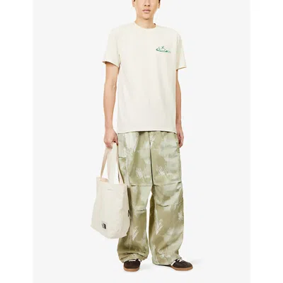 Obey Mens Cream  The Rhythm Short-sleeves Cotton-jersey T-shirt In Neutral