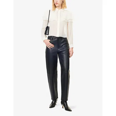 Frame Womens Cream The Silk Cape Blouse In White