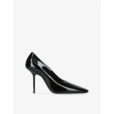 Victoria Beckham Womens Black Square-toe 100 Leather Pumps Eur 38/5 Uk In Black