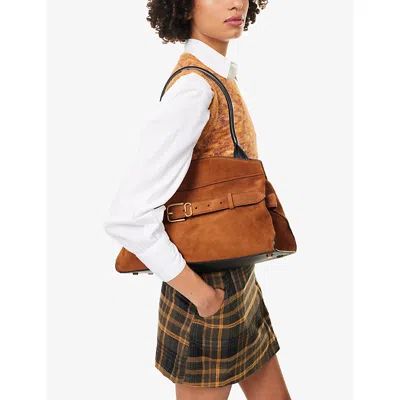 Marc Jacobs Womens Copper Dakota Suede Satchel Bag In Brown