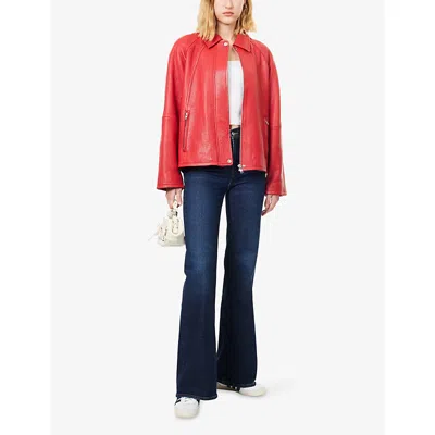 7 For All Mankind Womens Bluecrest Modern Dojo Stretch-denim Jeans In Blue