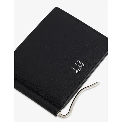 Dunhill Mens Black Duke Fine Leather 6cc Money Clip Wallet In Brown