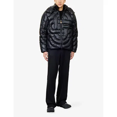 Casablanca Mens Black Monogram Regular-fit Shell-down Jacket In Black