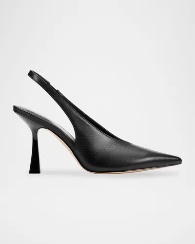 Marc Fisher Ltd Esther Leather Slingback Pumps In Black