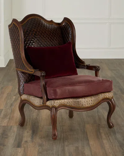 Massoud Jordan Wing Chair In Red