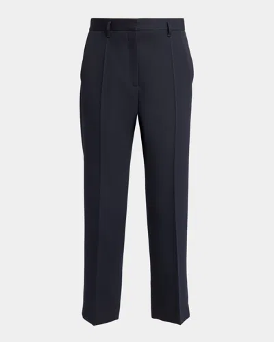 The Row Relian Straight-leg Wool Pants In Black