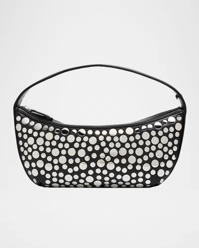 Staud Nappa Leather Shoulder Bag Rivets Design