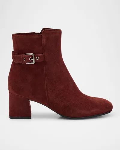 La Canadienne Jeff Waterproof Suede Booties In Brown