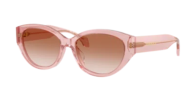 Versace 56mm Gradient Oval Sunglasses In Gold