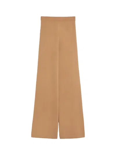 Max Mara Wool And Cashmere Trousers In Neutral