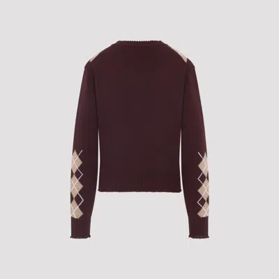 Chloé Chloe Argyle-intarsia Wool And Cashmere-blend Jumper In Brown