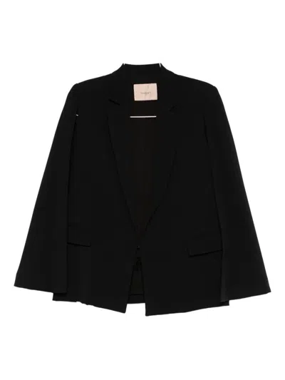 Twinset Flap-pocket Blazer In Black