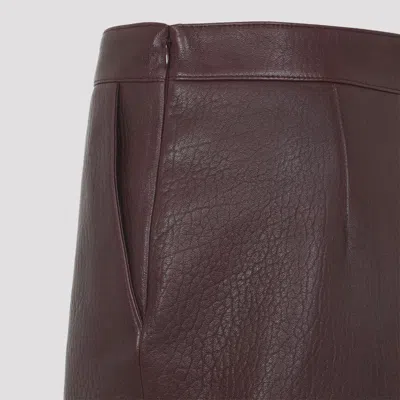 Chloé Chloe Women Grape Leather Mini Skirt In Brown