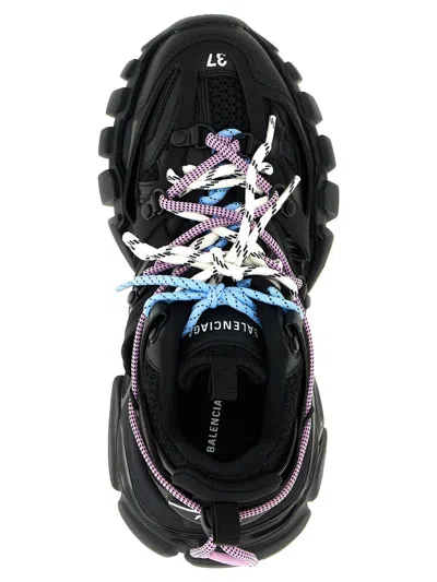 Balenciaga Women Black Mesh And Rubber Track Trail Laces Sneakers In Black