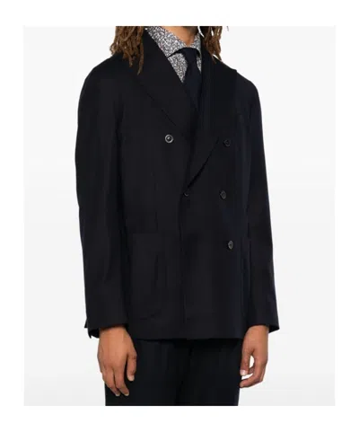 Boglioli Double-breasted Blazer In Black