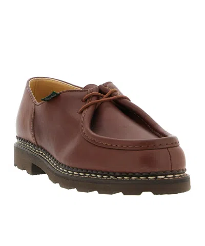 Paraboot Michael Leather Derby Shoes In Brown