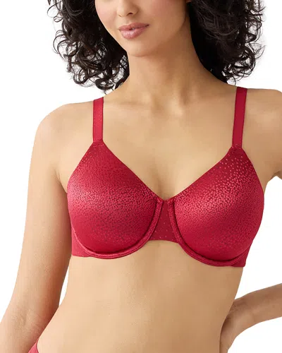 Wacoal Back Appeal Jacquard Underwire Bra In Burgundy