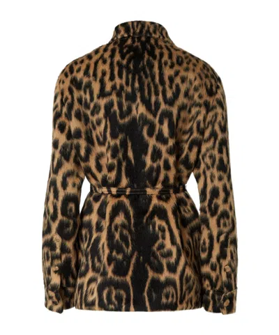 Fendi Leo Wool Go-to Jacket In Animal Print