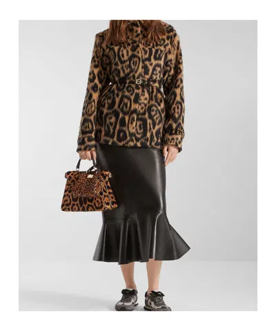 Fendi Leo Wool Go-to Jacket In Animal Print
