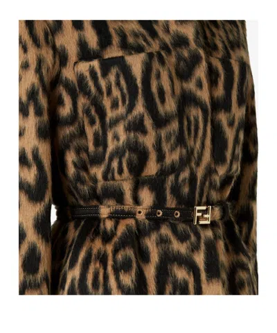 Fendi Leo Wool Go-to Jacket In Animal Print