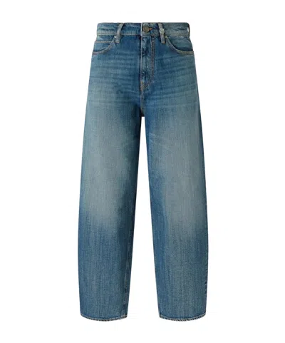 Pinko Soft Denim Balloon-fit Jeans In Blue