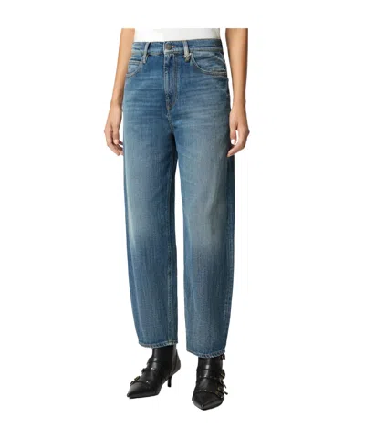 Pinko Soft Denim Balloon-fit Jeans In Blue