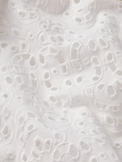 Frame Embroidered Eyelet Top In White