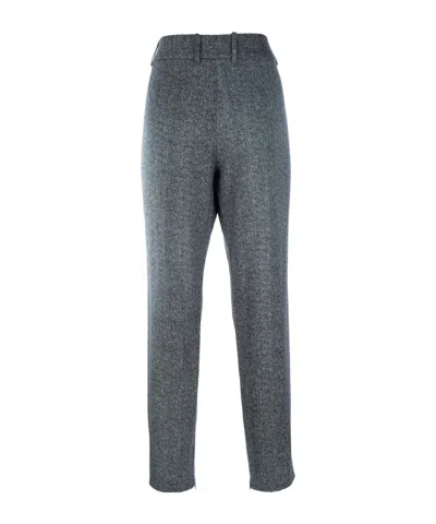 Ermanno Scervino Herringbone-patterned Trousers In Gray