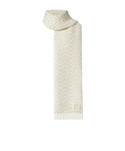Fendi Scarfs Ivory In White