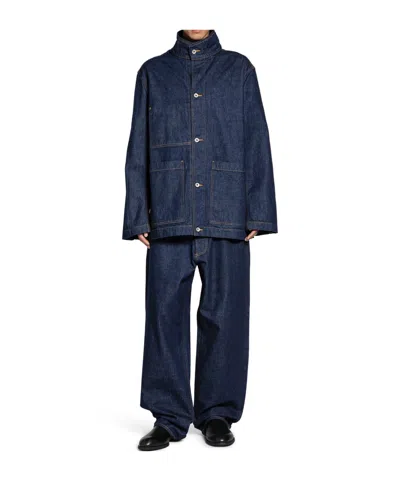 Studio Nicholson Button-front Denim Jacket In Blue